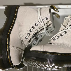 Dr. Martens Off-White Leather Boots Sinclair